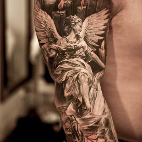 Angel Wings Tattoo on Forearm