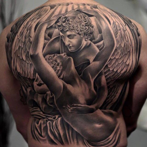 Fallen From Grace Guardian Angel Tattoo Design