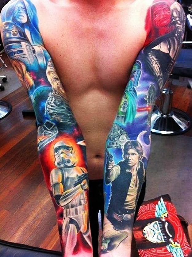 Star Wars Full Colour and Popular Arm Tattoos