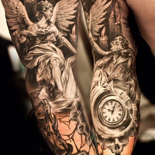 Angel of Death Arm Tattoos