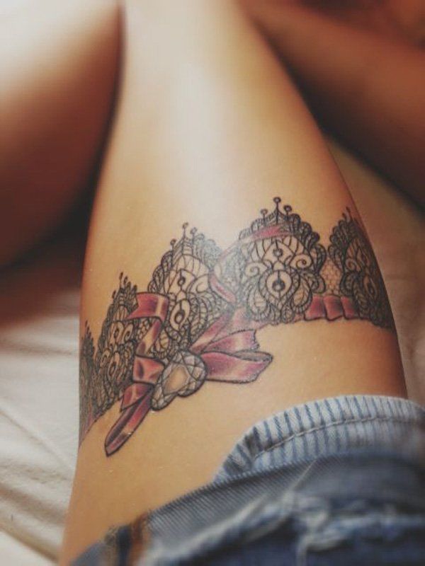 Ribbon tattoos for women