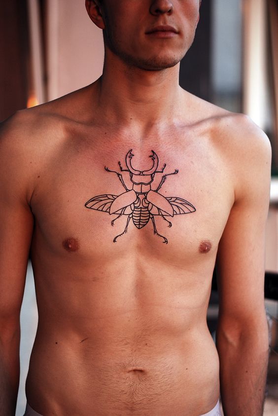 Simple Chest Tattoo
