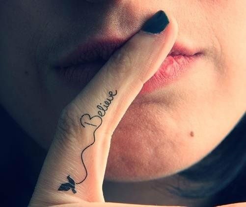 middle finger tattoo, matching finger tattoos