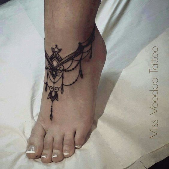 foot tattoo, tribal art