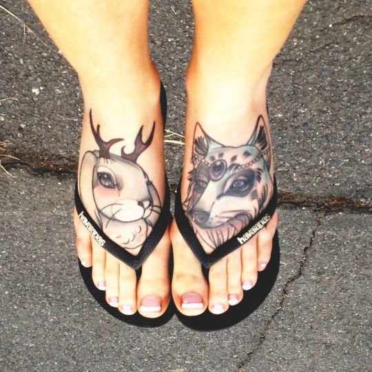 ankle tattoos for the animal lover