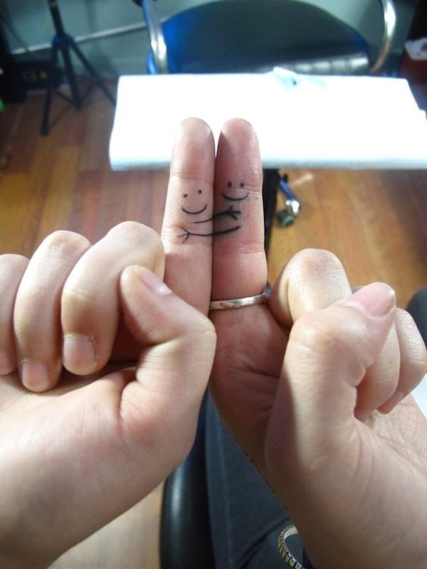couple tattoos, king and queen tattoos, couple finger tattoos