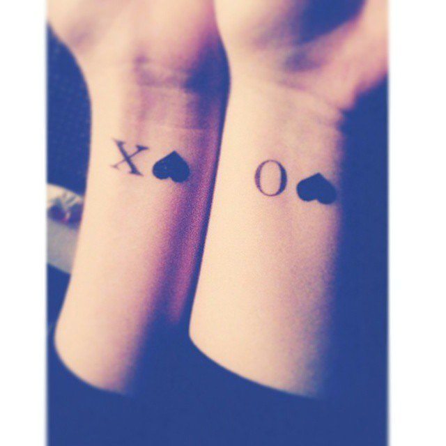 couple tattoos, initial tattoos