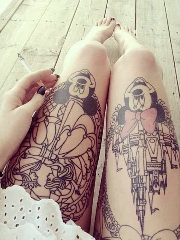 thigh tattoo women thigh tattoos