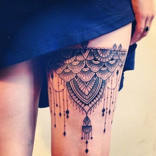 thigh tattoo on the inner thigh