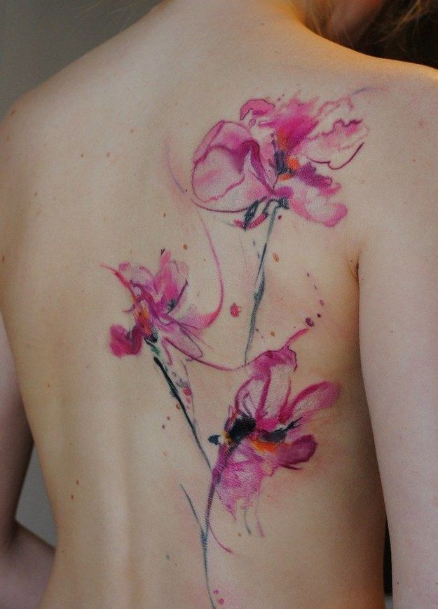 watercolor tattooing
