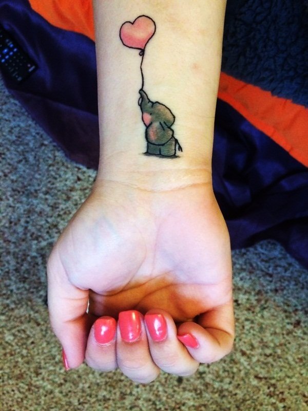 Elephant Tattoo on the Wrist