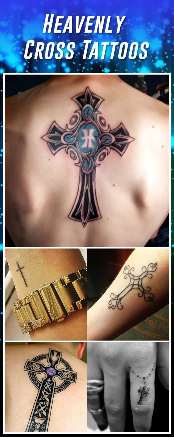 Delicate Cross Tattoo For Women