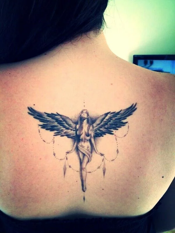 Crying Angel Tattoo Design