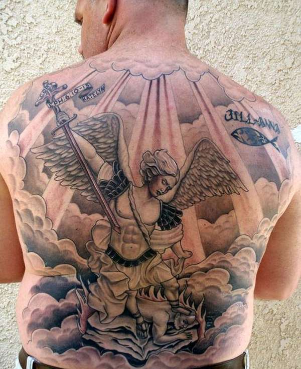 Angel In The Clouds Tattoo
