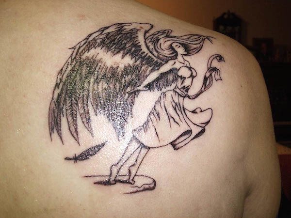 Tattoo Angles Flying Away