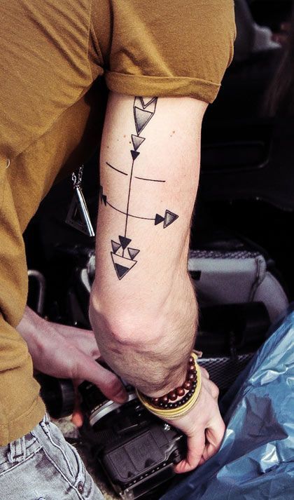 Perpendicular Triangles Arm Tattoos, tattoo designs