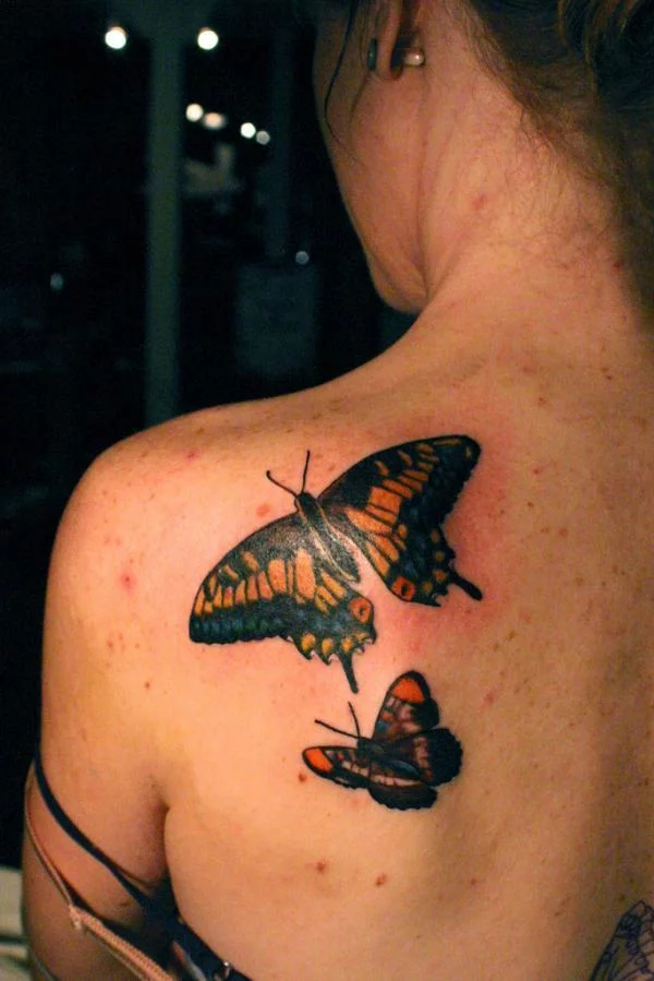 3D Butterfly Tattoos  A Beautiful Blend of Art and Meaning  Art and  Design  Butterfly tattoo on shoulder Beautiful tattoos Cool tattoos