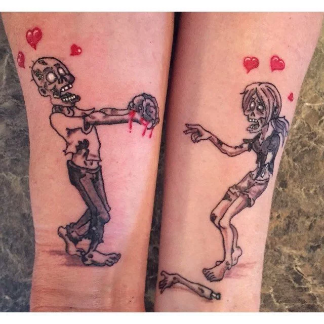 Zombie Love Couple Tattoo