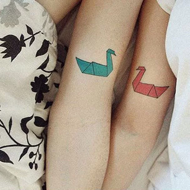 Together As One Couple Tattoos