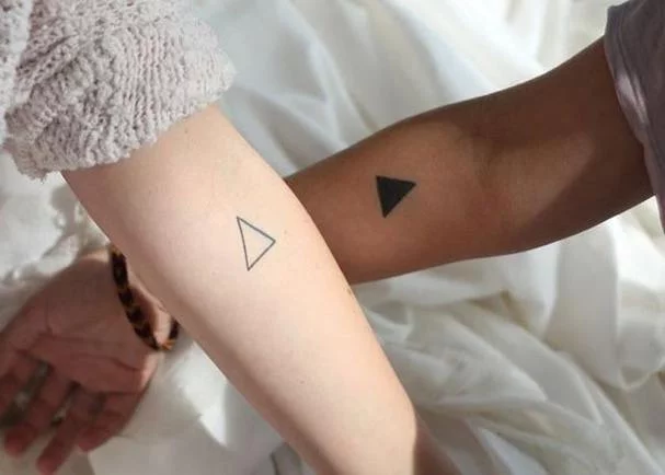 Black and White Couple Tattoos
