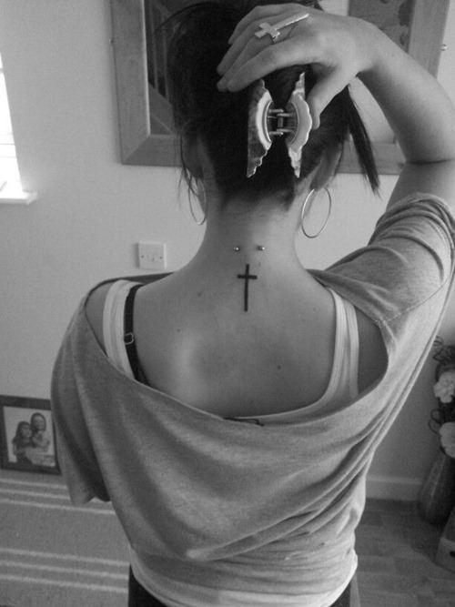 26+ Black Cross Tattoo On Neck Background