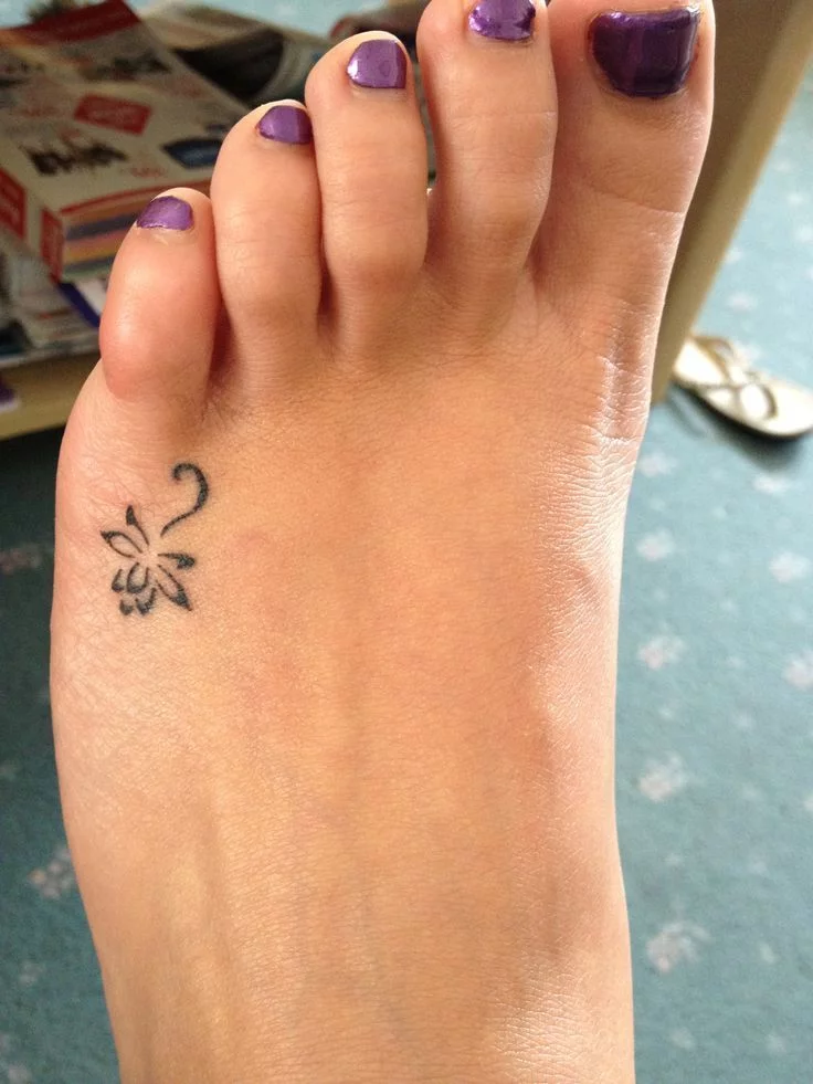 Walk By Faith Foot Tattoo For Girls