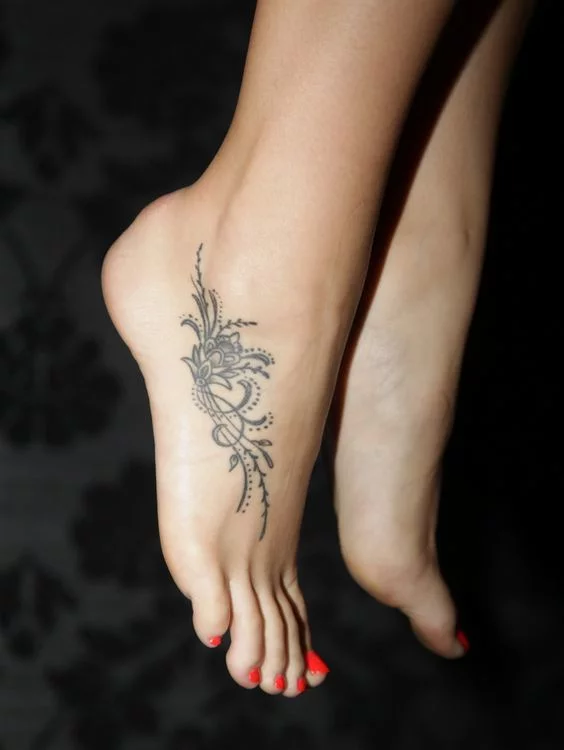 lower leg tattoo  Google Search  Flower leg tattoos Wrap around ankle  tattoos Ankle tattoos for women