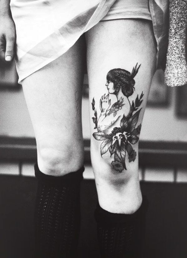 thigh tattoo