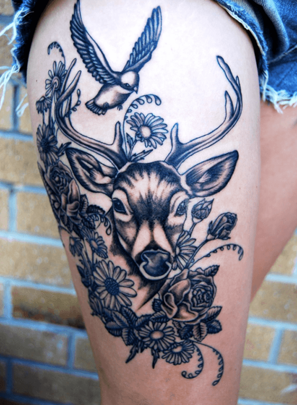 thigh tattoo