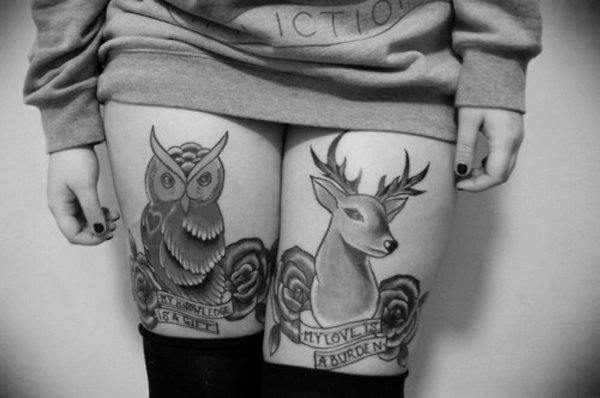 thigh tattoo