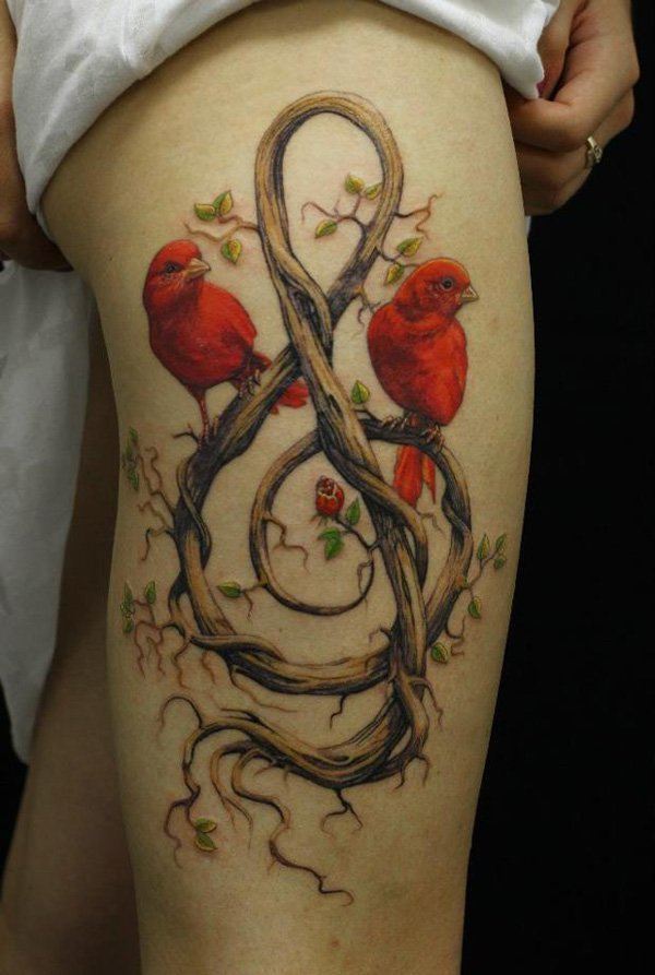 thigh tattoo