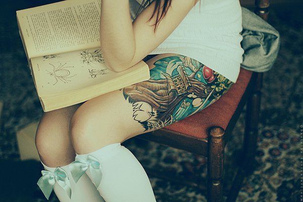 thigh tattoo