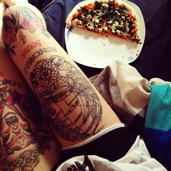thigh tattoo