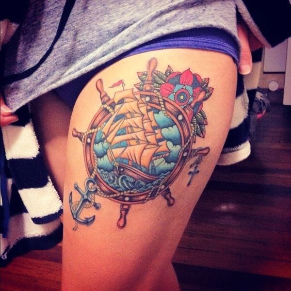 thigh tattoo