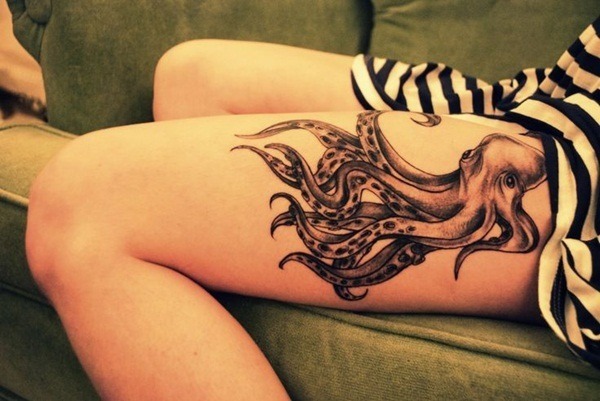 thigh tattoo