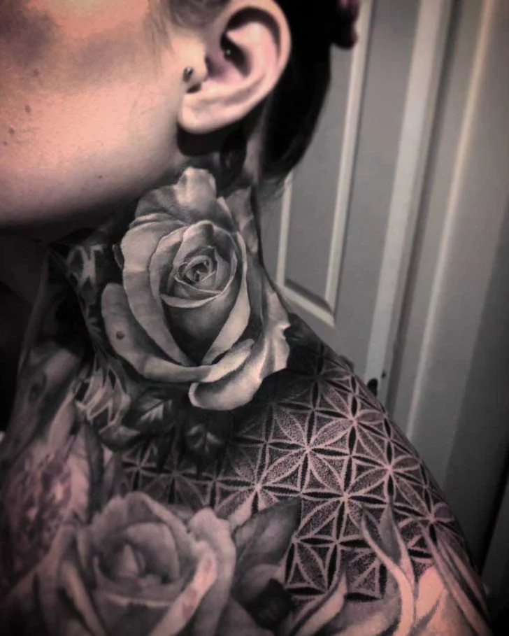 33 Stunning Bat Tattoos On Neck  Tattoo Designs  TattoosBagcom