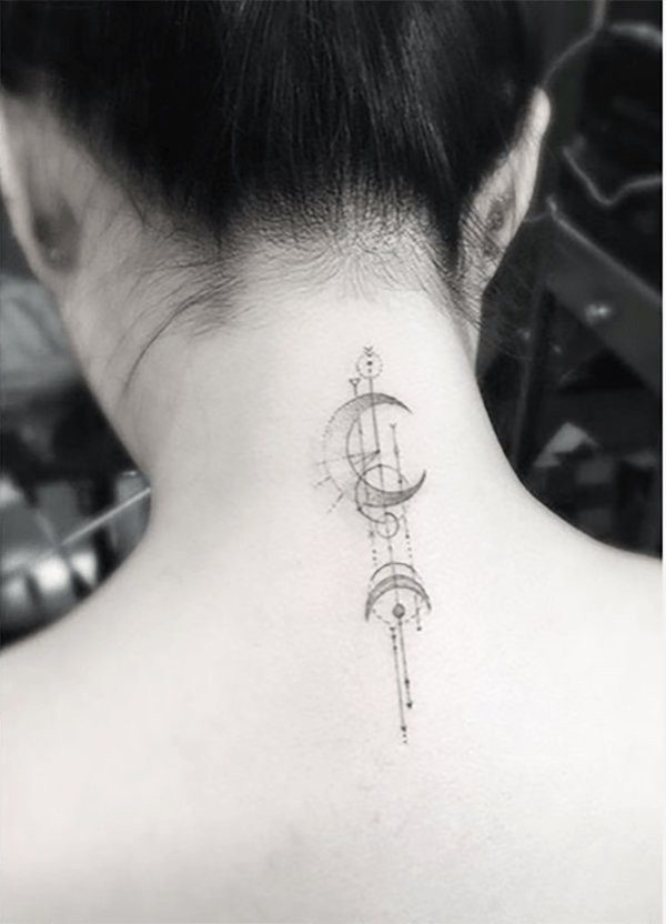 spider neck tattoo