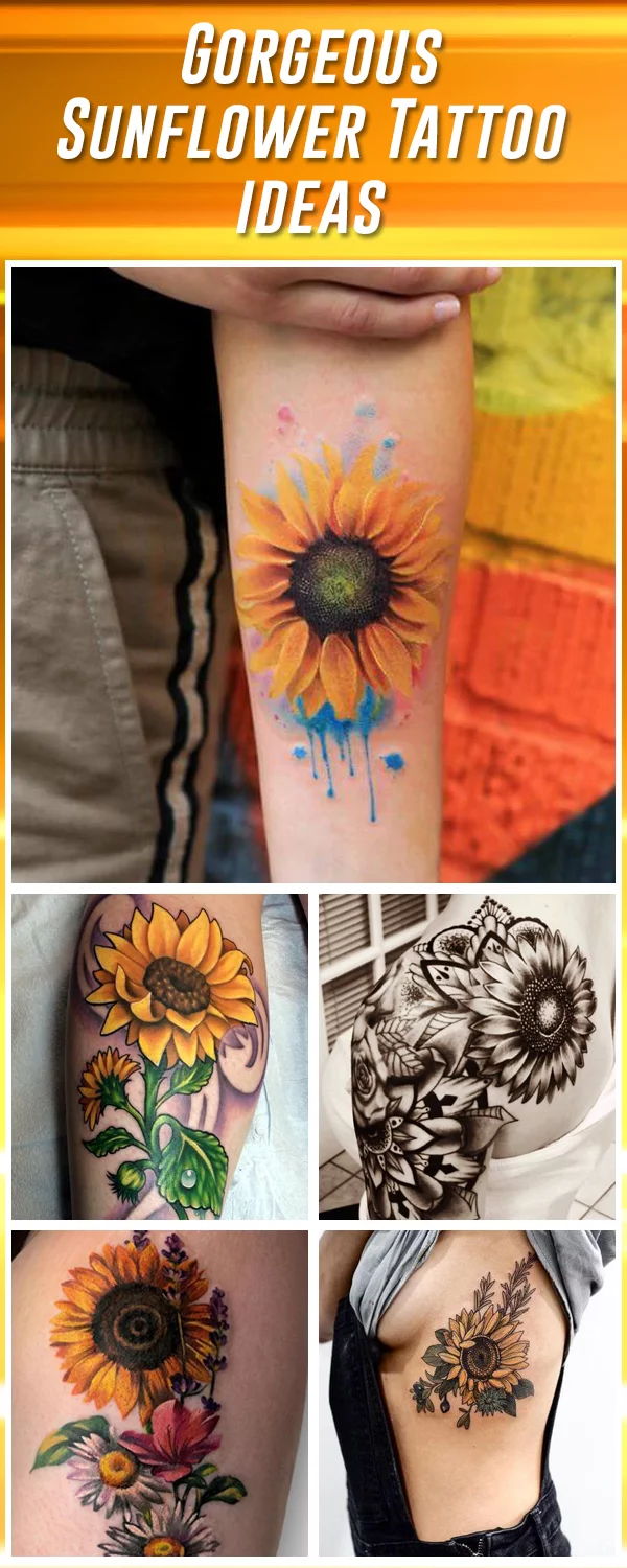 Explore the 50 Best Sunflower Tattoo Ideas 2019  Tattoodo