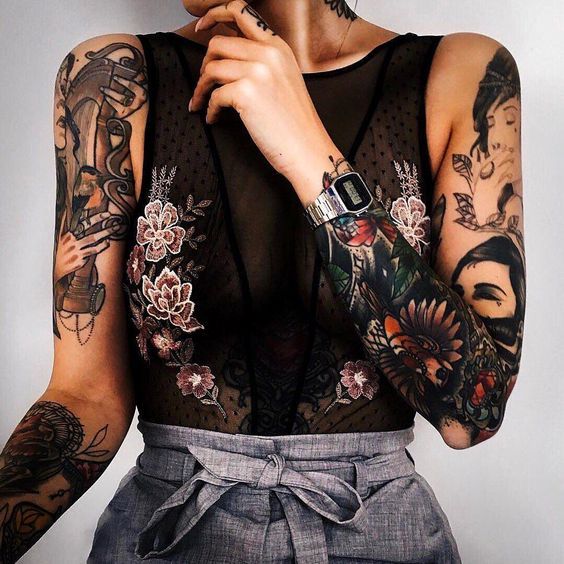 sleeve tattoos for men, portrait sleeve tattoo