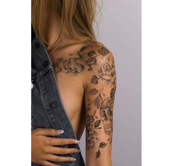 skull sleeve tattoos by tattoo artists