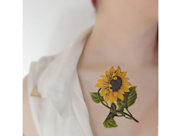 sunflower tattoo ideas in black and grey