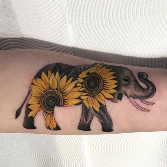 sunflower tattoo ideas in black and grey
