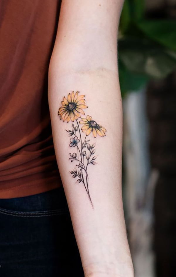 60 Best Sunflower Tattoos to Inspire You in 2022