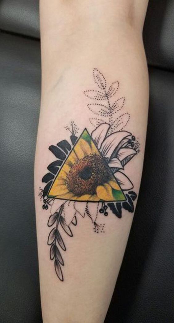 delicate sunflower tattoos