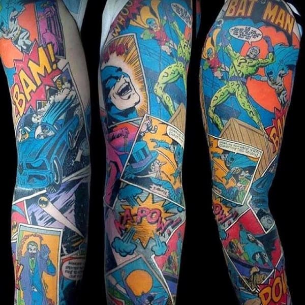 Color Tattoo Art ideas with Funny Cartoon characters by Eden Kozo