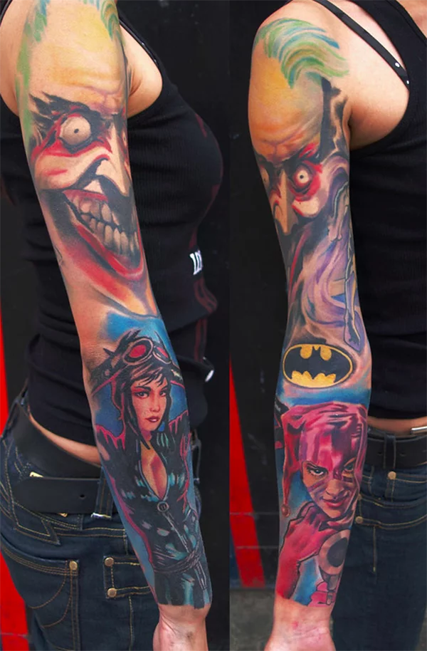 Joker and Harley Tattoo Close Ups by NateTheKnife on DeviantArt