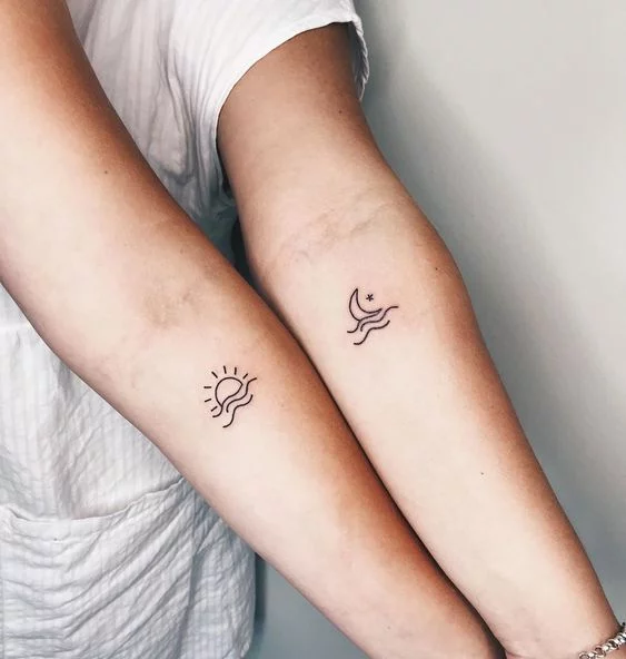 63 Most Beautiful Sun and Moon Tattoo Ideas  StayGlam  Inspirational  tattoos Matching tattoo Tattoos