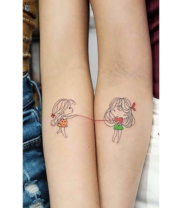 Matching Best Friend Tattoos