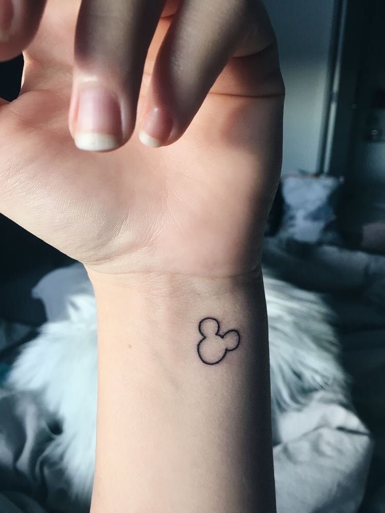 Keeping It Simple with Mickey Mouse Ears Tattoo Design