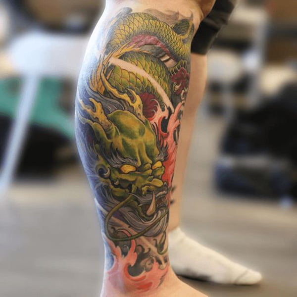 dragon sleeve tattoo